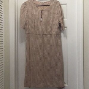 New, medium beige dress, short-sleeved, Nordstrom